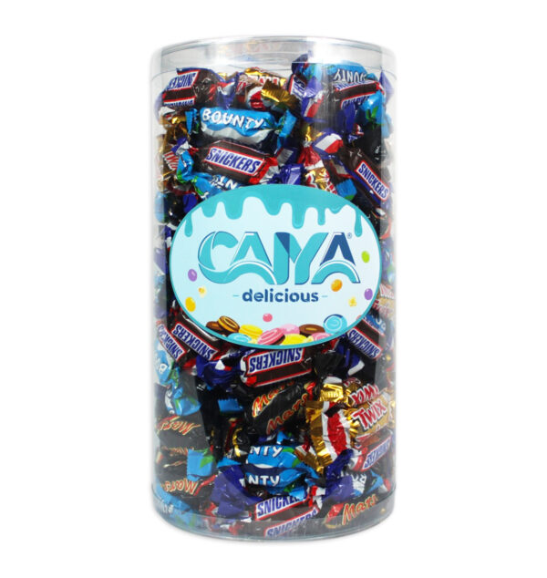 Cilindro Miniatures Mix con Bounty, Mars, Snickers e Twix 2kg