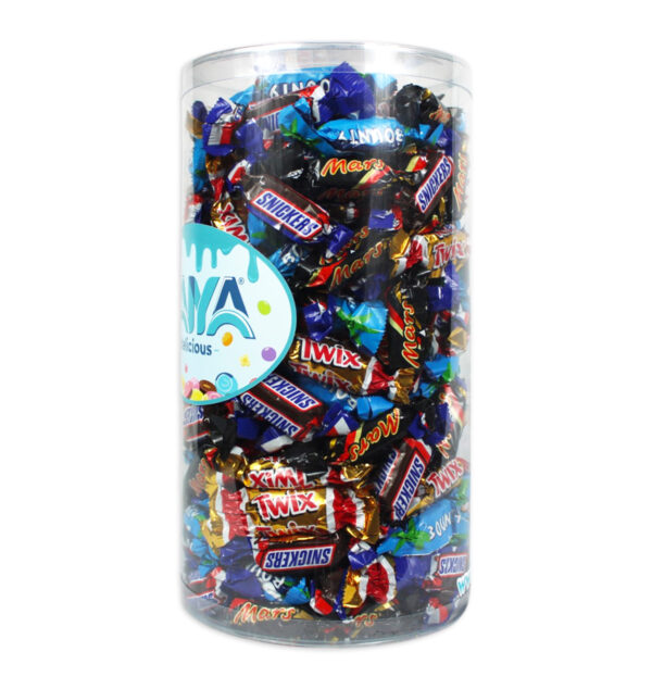Cilindro Miniatures Mix con Bounty, Mars, Snickers e Twix 2kg