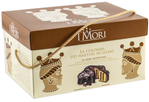I Mori Colomba Artigianale con Crema al Cioccolato e Copertura di Glassa al Cioccolato Nero Modica IGP 900g