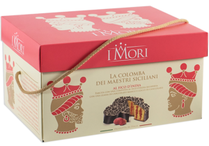 I Mori Colomba Artigianale con Crema al Fico D'India e Copertura di Glassa al Cioccolato Bianco 900g