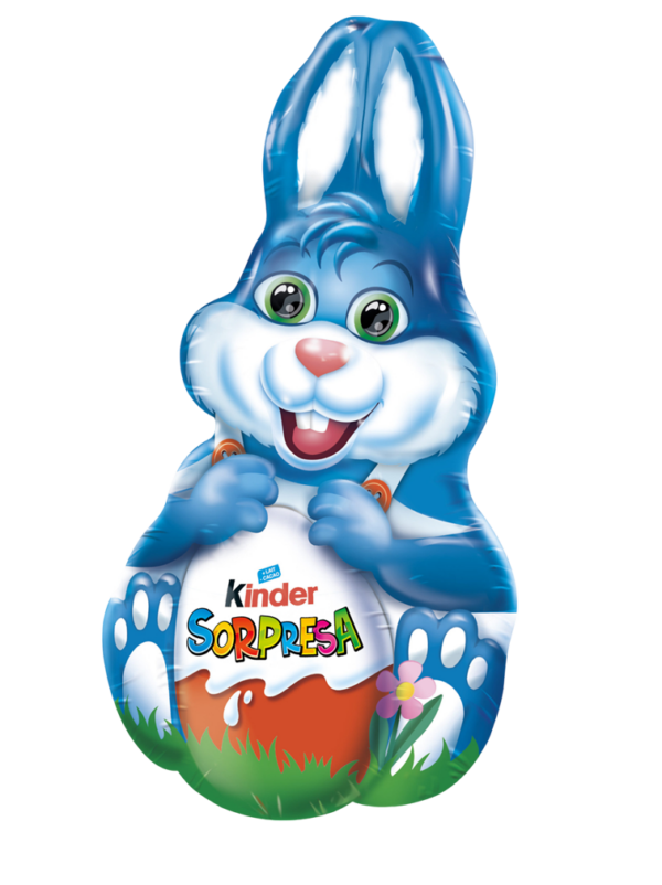 Kinder Coniglio di Pasqua, Figura Cava Pasquale, Cioccolato a Latte con Sorpresa 133g