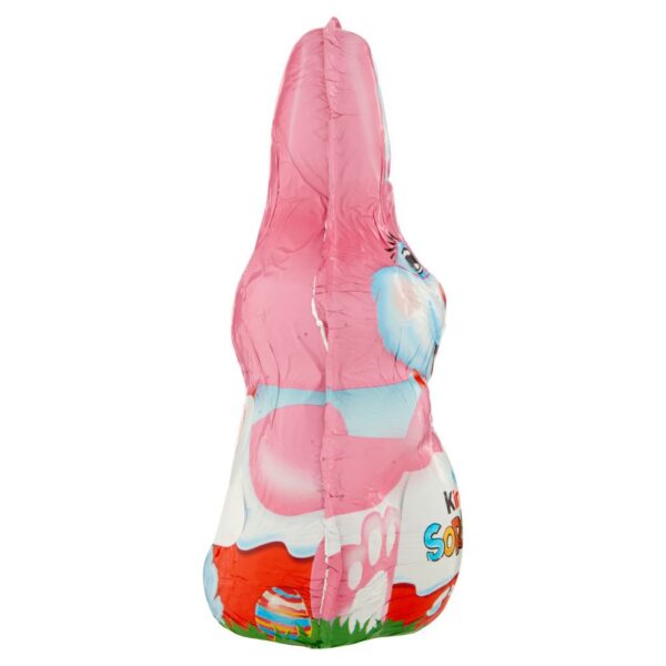 Kinder Coniglio di Pasqua Rosa, Figura Cava Pasquale, Cioccolato a Latte con Sorpresa 75g