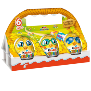 Kinder Sorpresa Pasqua Ovetti di Cioccolato a Latte, Confezione con 6 Ovetti da 20g