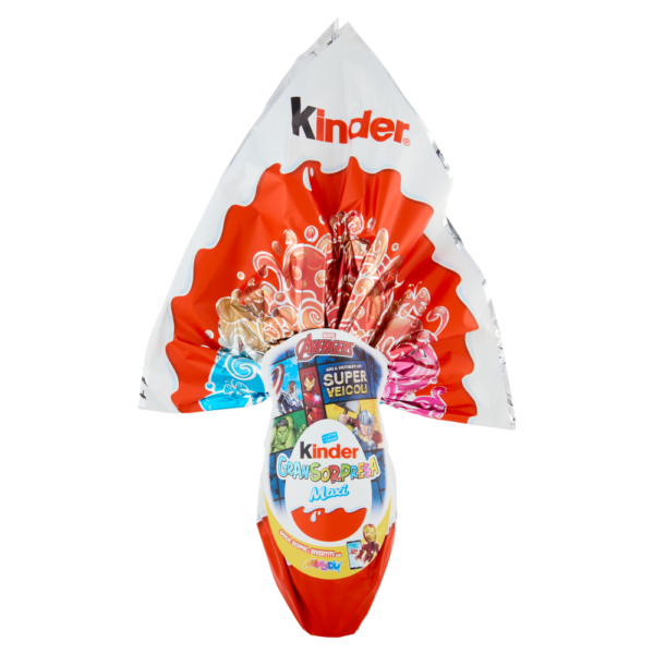Kinder GranSorpresa Maxi Avengers Veicoli Uovo di Cioccolato al Latte 220g