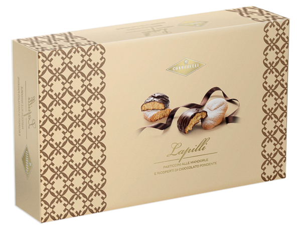 Condorelli Lapilli Pasticcini alle Mandorle Ricoperti di Cioccolato Fondente 450g