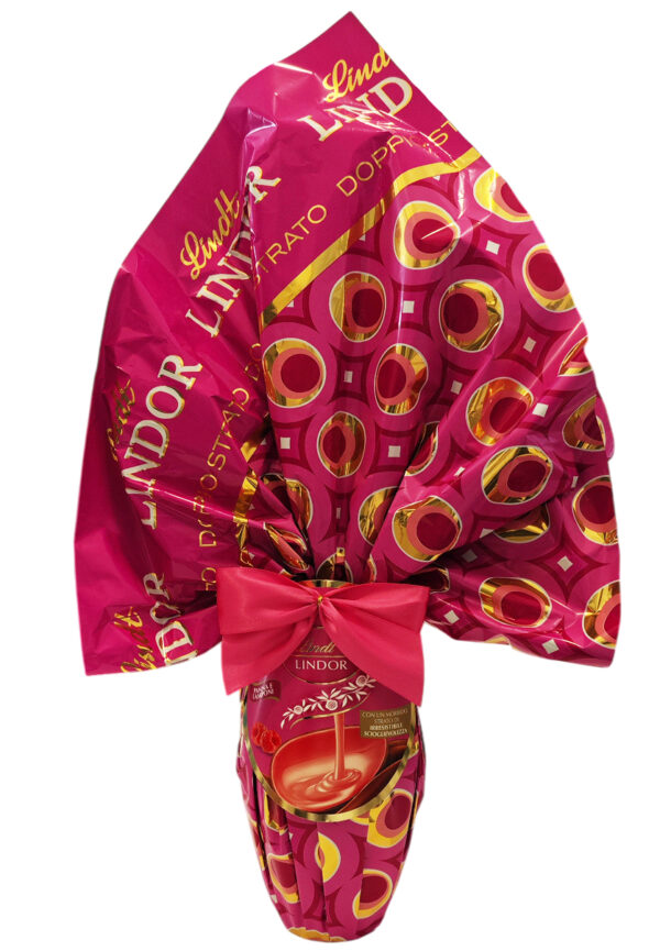 Lindt Lindor Uovo Cioccolato al Latte con Ripieno ai Lamponi e Panna 360g
