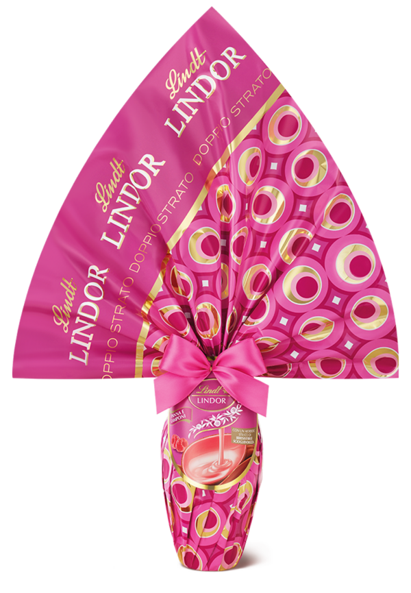 Lindt Lindor Uovo Cioccolato al Latte con Ripieno ai Lamponi e Panna 360g