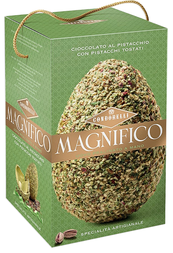Condorelli Magnifico Uovo con Cioccolato al Pistacchio e Pistacchi Tostati 440g