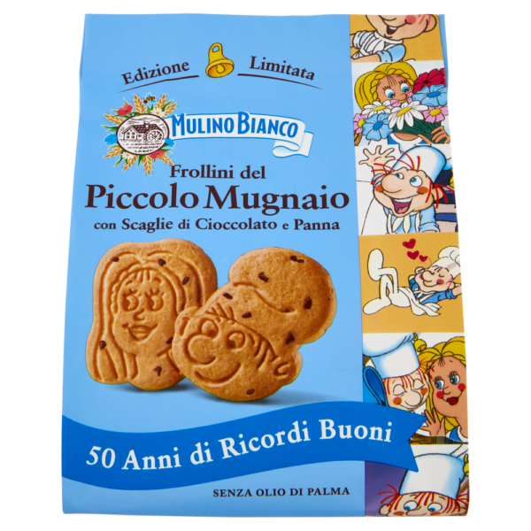 Mulino Bianco Frollini del Piccolo Mugnaio con Scaglie di Cioccolato e Panna 300g