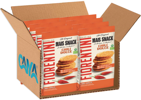 Fiorentini Mais Snack Bio Mini Gallette di Mais al Chili Dolce 50g box