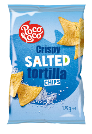Poco Loco Tortilla Chips Crispy Salted Snack di Mais Salati 125g