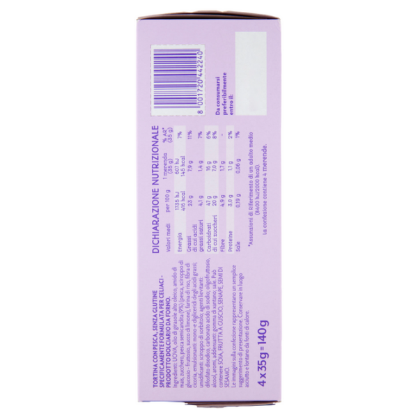 Bauli Tortine alla Pesca Senza Glutine 140g