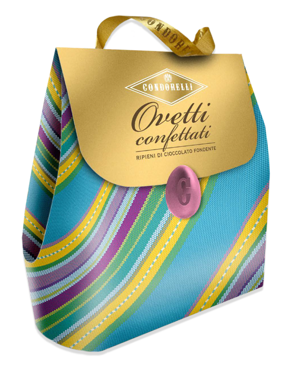 Condorelli Shopper Ovetti Confettati di Cioccolato Fondente e alla Nocciola 200g