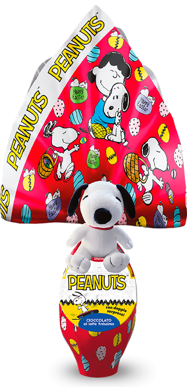 Walcor Snoopy Peanuts Uovo di Finissimo Cioccolato al Latte con Peluche e Sorpresa 300g