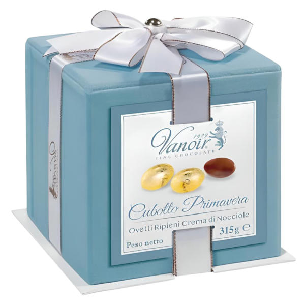 Vanoir Cubotto Primavera con Ovetti al Cioccolato e Nocciola 315g azzurro