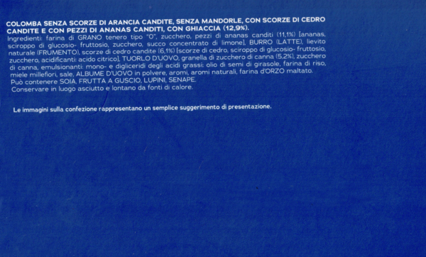 Motta La Colomba Ananas e Cedro Diamante Bruno Barbieri 750g ingredienti