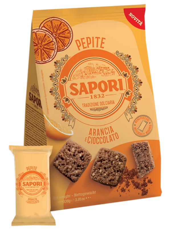 Sapori Pepite Arancia, Nocciole e Cioccolato 108g