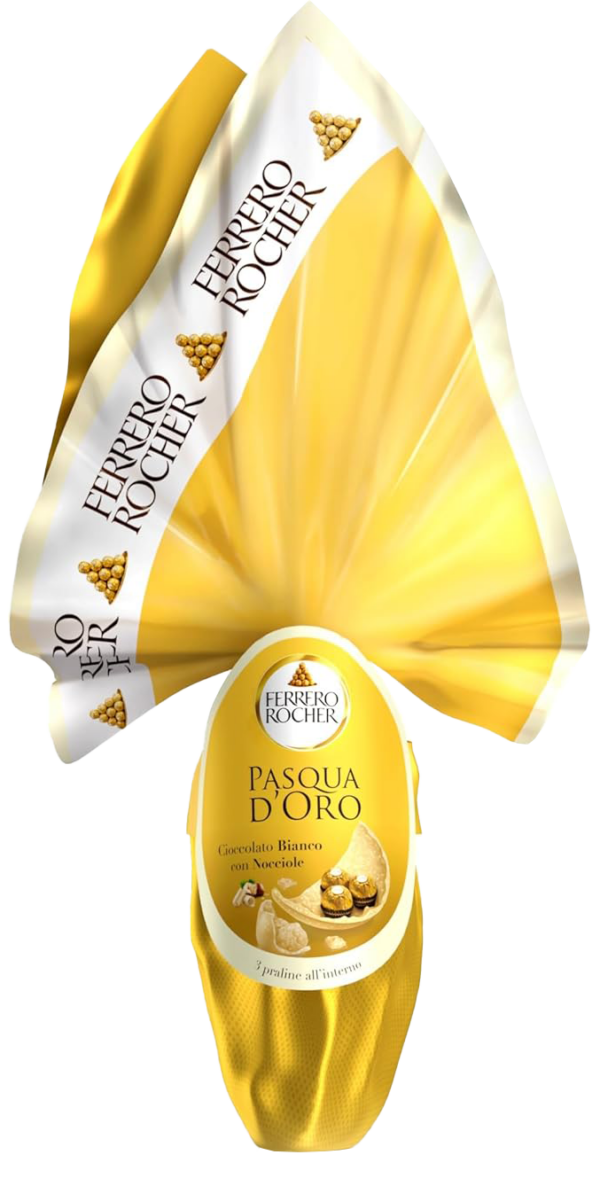 Ferrero Rocher Uovo Pasqua D'Oro Cioccolato Bianco con Sorpresa 212,5g