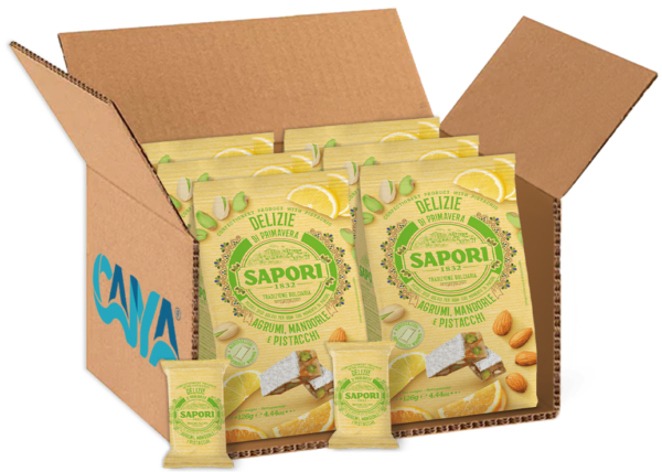 Sapori Delizie di Primavera Agrumi, Mandorle e Pistacchi 126g box