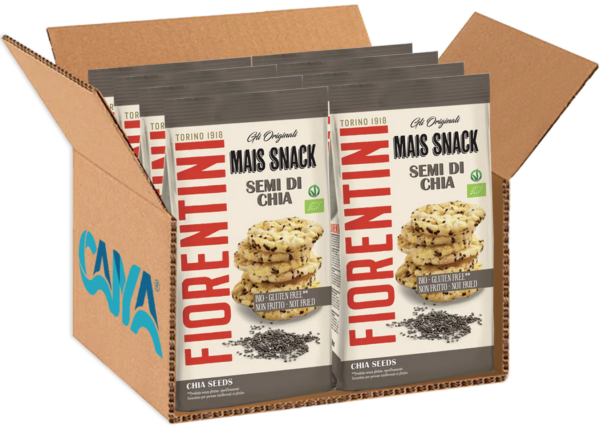 Fiorentini Mais Snack Bio Mini Gallette con Semi di Chia 50g box