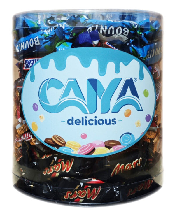Cilindro Miniatures Mix con Bounty, Mars, Snickers e Twix 1kg