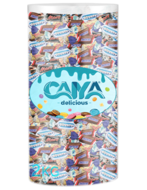 Cilindro Miniatures Mix con Bounty, Mars, Snickers e Twix 2kg