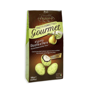 Crispo Ovetti Confettati Gourmet Cioccolato Fondente al gusto Ricotta e Pera 150g