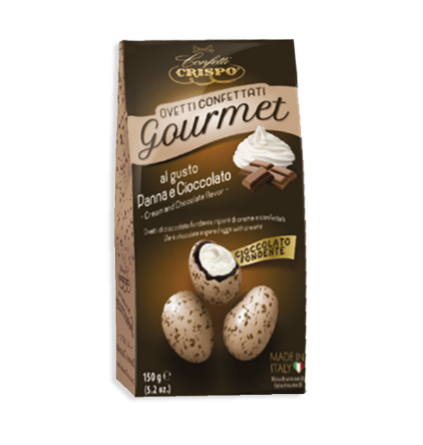 Crispo Ovetti Confettati Gourmet Cioccolato Fondente al gusto