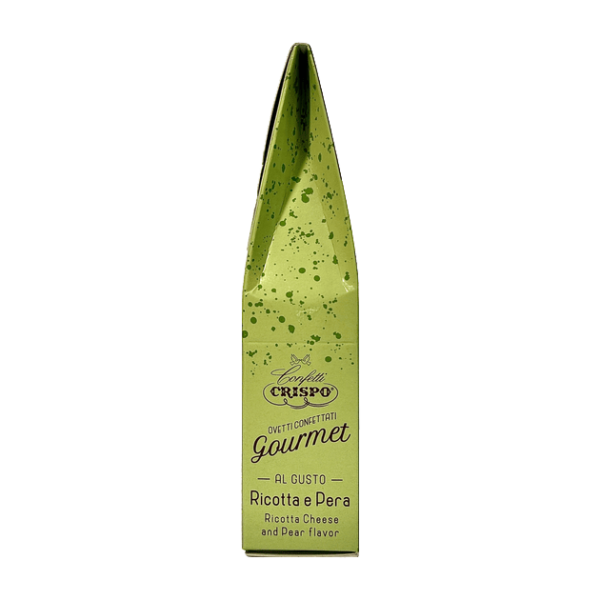 Crispo Ovetti Confettati Gourmet Cioccolato Fondente al gusto Ricotta e Pera 150g