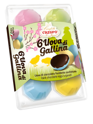 Crispo Uova Gallina Blister da 6 Uova Cioccolato Fondente 210g