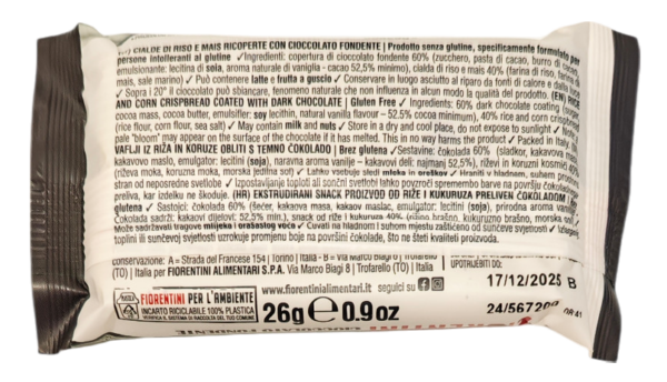Fiorentini ChocoSi Fette Croccanti di Riso e Mais Cioccolato Fondente retro