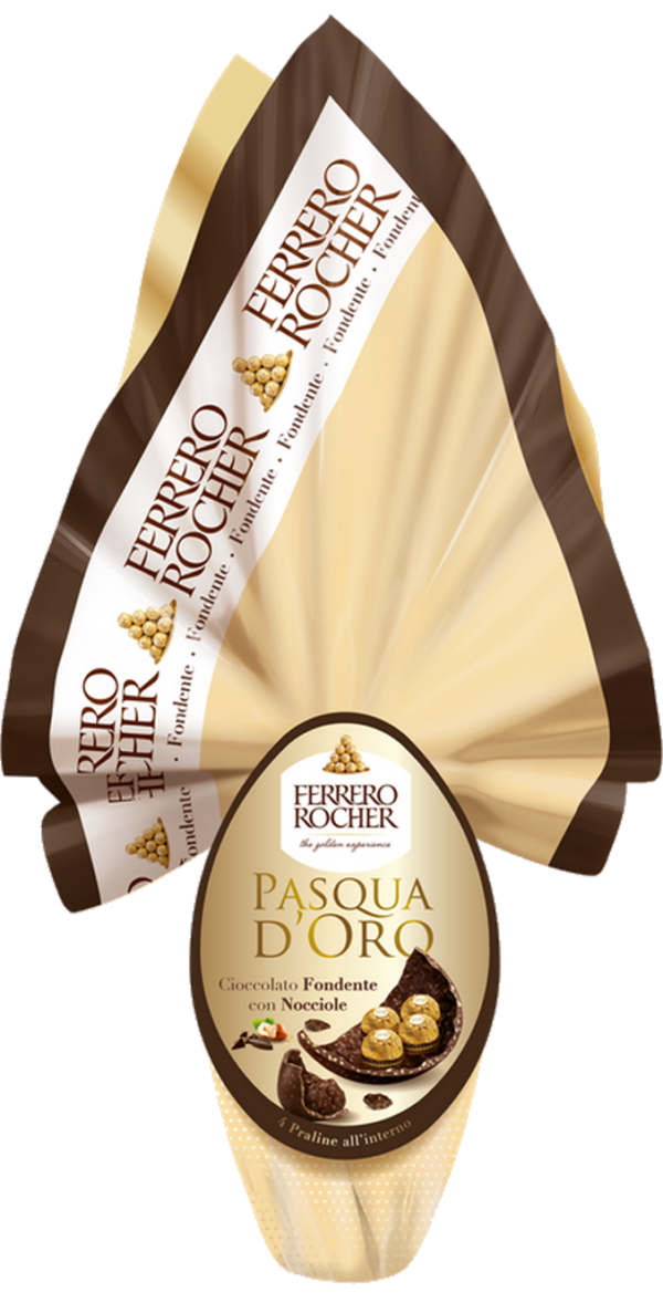 Ferrero Rocher Uovo Pasqua D'Oro Cioccolato Fondente con Sorpresa 340g