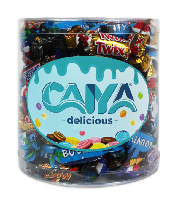 Cilindro Miniatures Mix con Bounty, Mars, Snickers e Twix 1kg