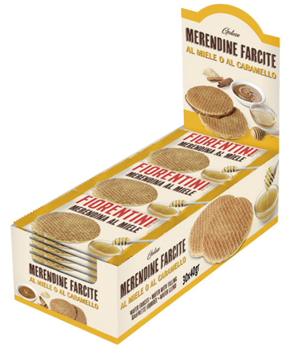 Fiorentini Merendine Wafer Farcite al Miele, Box 30x40g