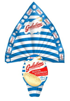 Galatine Uovo Cioccolato Bianco con Granella di Tavolette al Latte 230g