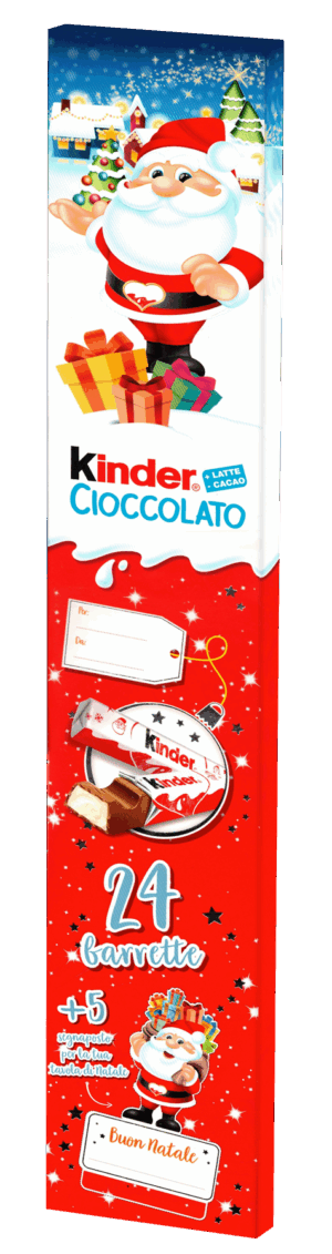 Kinder Cioccolato Mezzo Metro Natale 2025 con 24 Barrette 300g