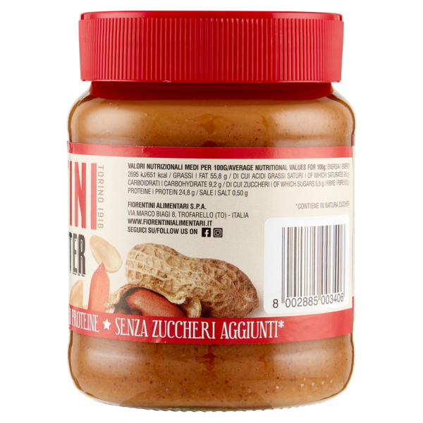 Fiorentini Peanut Butter CREAMY Crema Spalmabile di Arachidi 350g