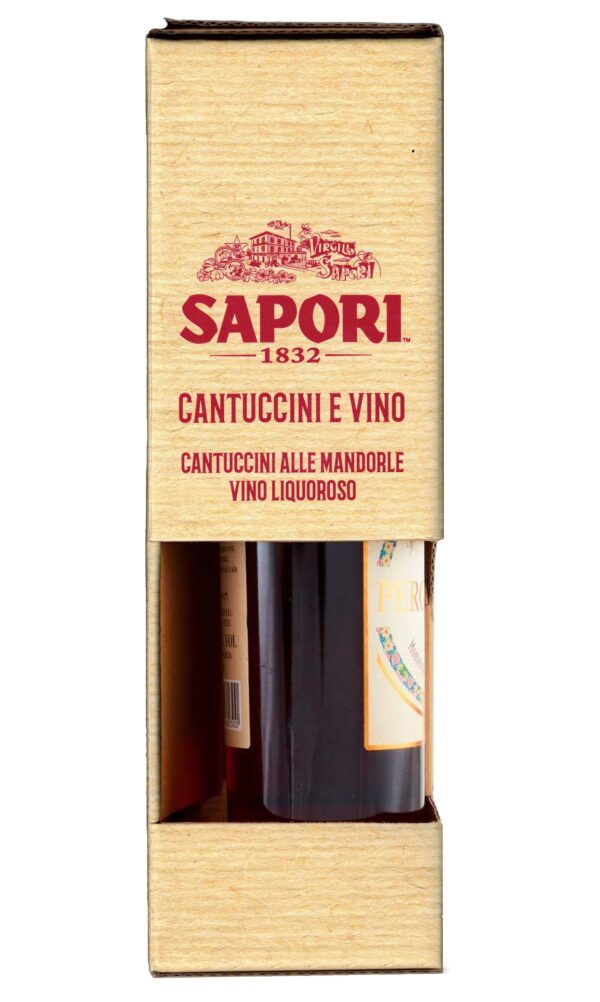 Sapori Cantuccini alle Mandorle e Vino Liquoroso Pergoleto 175g + 375ml