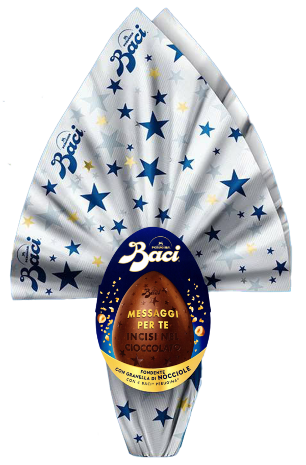 Baci Perugina Uovo Fondente con Nocciole, Decorato con Incisioni nel Cioccolato 310g