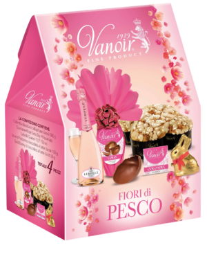 Vanoir Strenna Fiori di Pesco 4 Pezzi: Uovo, Colomba, Gold Bunny e Spumante