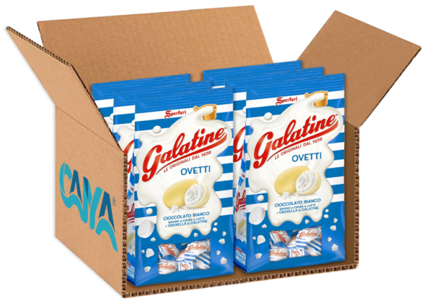 Galatine Ovetti di Cioccolato Bianco 150g box