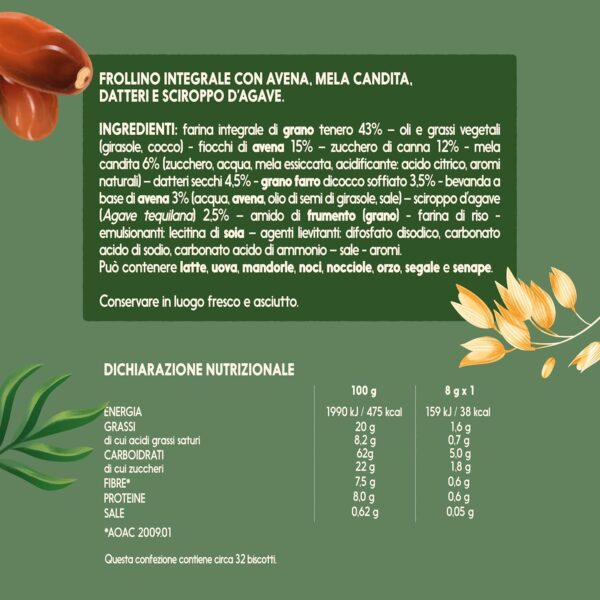 Misura Natura Ricca Biscotti con Avena e Dattero 260g - immagine 5