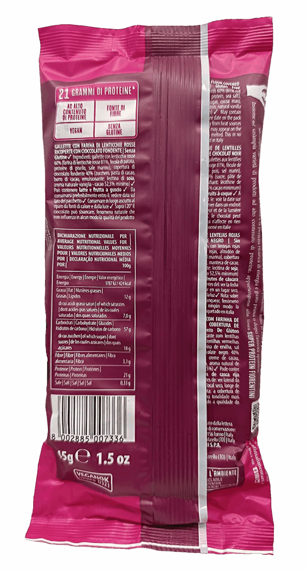 Fiorentini Choco Pro Super Protein Gallette con Cioccolato Fondente 45g - immagine 3
