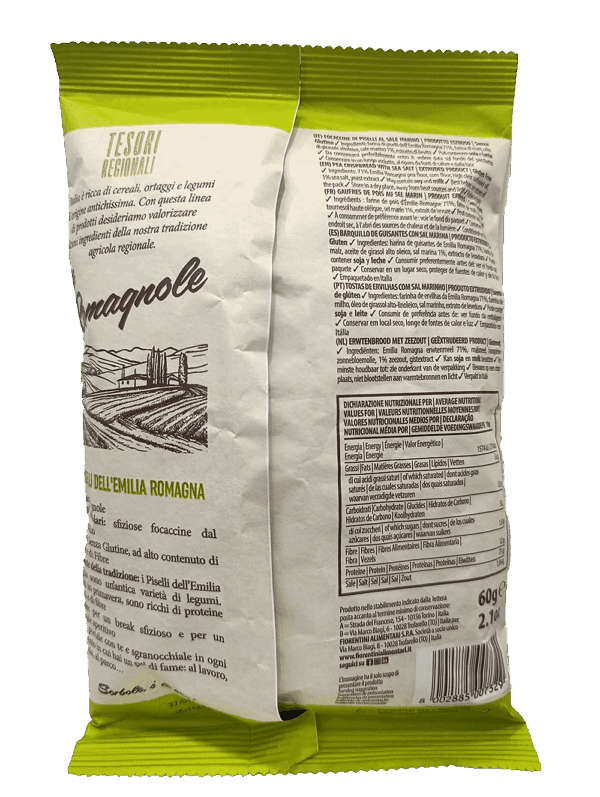 Fiorentini Le Romagnole Focaccine di Piselli al Sale Marino 60g - immagine 2