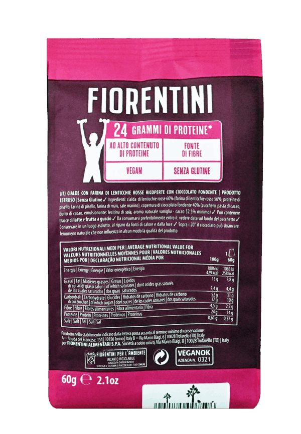 Fiorentini Quadrotti Super Protein Cialde con Cioccolato Fondente 60g - immagine 2
