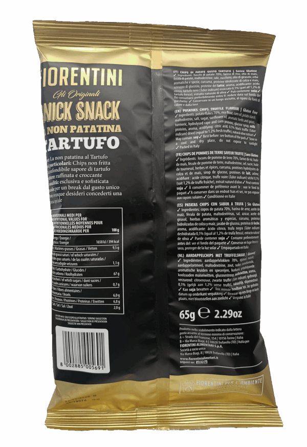 Fiorentini Snick Snack La NON Patatina Gusto Tartufo 65g ingredienti
