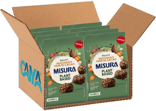 Misura Naturaricca Biscotti alle Nocciole e Fave di Cacao 260g box
