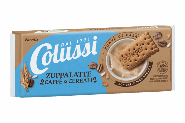 Colussi Zuppalatte Biscotto con Caffè Robusta, Cacao e Cereali 250g
