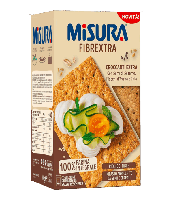 Misura Fibrextra Croccanti Extra Sesamo, Avena e Chia 160g