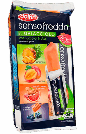 Dolfin Sensofreddo Ghiaccioli Ananas, Mango, Arancia Rossa e Mirtillo 420ml